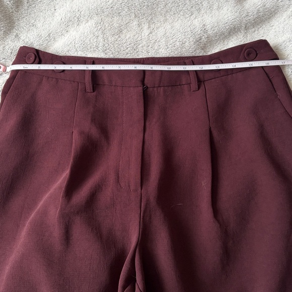 Elegant Wine Women's Wide-Leg Pants - Picture 10 of 11